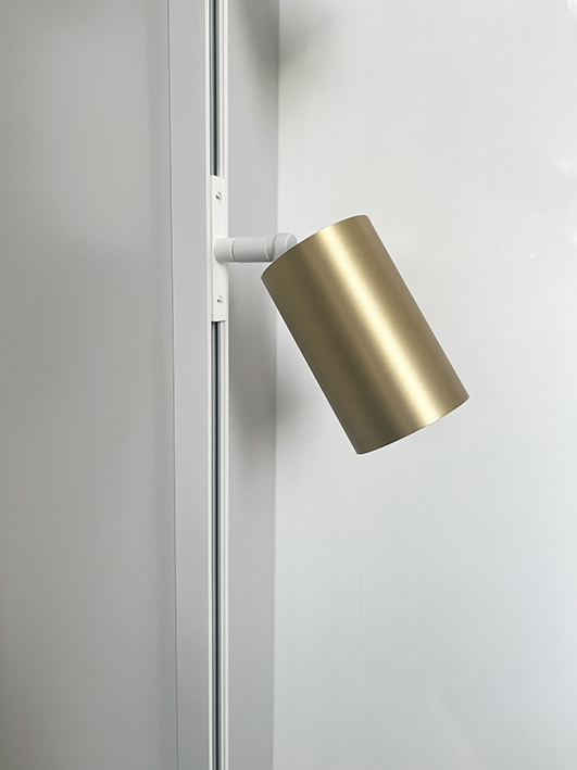 DESIGNLINE Tube Pro spot GU10, wit/messing